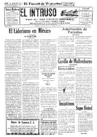 Portada:El intruso. Diario Joco-serio netamente independiente. Tomo LXXV, núm. 7522, viernes 14 de agosto de 1942