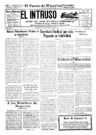 Portada:El intruso. Diario Joco-serio netamente independiente. Tomo LXXV, núm. 7525, martes 18 de agosto de 1942
