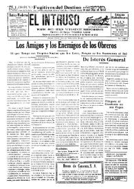 Portada:El intruso. Diario Joco-serio netamente independiente. Tomo LXXV, núm. 7545, jueves 10 de septiembre de 1942