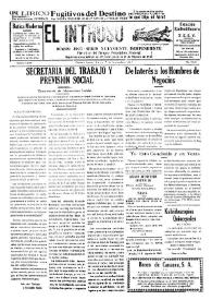 Portada:El intruso. Diario Joco-serio netamente independiente. Tomo LXXV, núm. 7549, martes 15 de septiembre de 1942