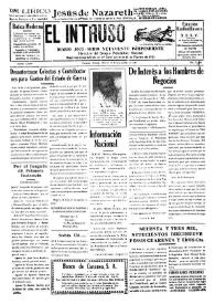 Portada:El intruso. Diario Joco-serio netamente independiente. Tomo LXXV, núm. 7554, martes 22 de septiembre de 1942