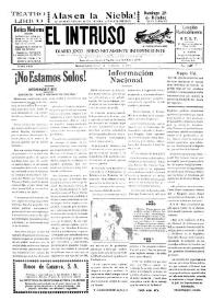 Portada:El intruso. Diario Joco-serio netamente independiente. Tomo LXXV, núm. 7582, sábado 24 de octubre de 1942