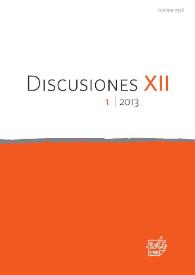 Portada:Discusiones. Núm. 12.1, 2013