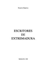 Portada:Escritores de Extremadura / Ricardo Senabre