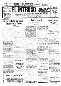 Portada:El intruso. Diario Joco-serio netamente independiente. Tomo LXXV, núm. 7585, jueves 29 de octubre de 1942