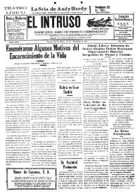 Portada:El intruso. Diario Joco-serio netamente independiente. Tomo LXXV, núm. 7602, jueves 19 de noviembre de 1942