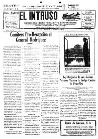 Portada:El intruso. Diario Joco-serio netamente independiente. Tomo LXXV, núm. 7606, miércoles 25 de noviembre de 1942