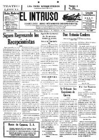 Portada:El intruso. Diario Joco-serio netamente independiente. Tomo LXXV, núm. 7614, viernes 4 de diciembre de 1942