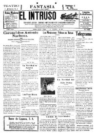 Portada:El intruso. Diario Joco-serio netamente independiente. Tomo LXXV, núm. 7615, sábado 5 de diciembre de 1942