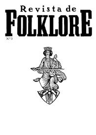 Portada:Revista de Folklore. Tomo 1a. Núm. 3, 1981