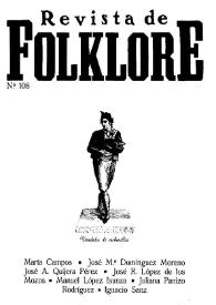 Portada:Revista de Folklore. Tomo 9b. Núm. 108, 1989