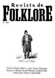 Portada:Revista de Folklore. Tomo 12a. Núm. 133, 1992