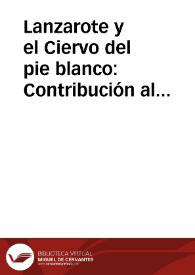 Portada:Lanzarote y el Ciervo del pie blanco: Contribución al estudio del romancero peninsular / Lorenzo Velez, Antonio