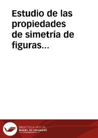 Portada:Estudio de las propiedades de simetría de figuras repetitivas unidimensionales en bordados y encajes de Castilla y León / Rull Perez, Fernando