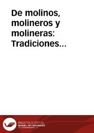 Portada:De molinos, molineros y molineras: Tradiciones folklóricas y literatura en la España del siglo de Oro / Redondo, Agustín
