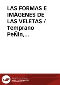 LAS FORMAS E IMÁGENES DE LAS VELETAS / Temprano PeÑin, María Soledad | Biblioteca Virtual Miguel de Cervantes