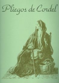 Portada:Pliegos de cordel : colección Joaquín Díaz : [exposición]  / [selección de pliegos y textos, Joaquín Díaz]