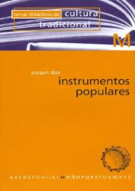 Portada:Instrumentos populares / Joaquín Díaz