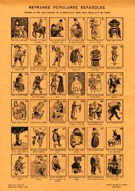 Portada:Refranes populares españoles utilizados en 1969 como ilustración de los billetes de la lotería, según dibujos de s. rey Padilla