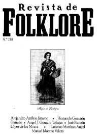 Portada:Revista de Folklore. Tomo 19a. Núm. 218, 1999