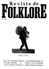 Portada:Revista de Folklore. Tomo 16b. Núm. 190, 1996