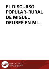 Portada:EL DISCURSO POPULAR–RURAL DE MIGUEL DELIBES EN MI QUERIDA BICICLETA / Urdiales Yuste, Jorge