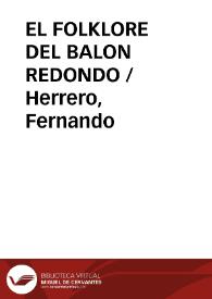 Portada:EL FOLKLORE DEL BALON REDONDO / Herrero, Fernando