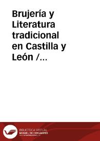Portada:Brujería y Literatura tradicional en Castilla y León / Presicci, Luca