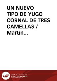 Portada:UN NUEVO TIPO DE YUGO CORNAL DE TRES CAMELLAS / Martin Criado, Arturo
