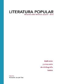 Más información sobre Literatura popular / organiza Fundación Joaquín Díaz