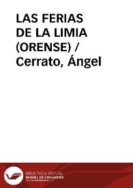 Portada:LAS FERIAS DE LA LIMIA (ORENSE) / Cerrato, Ángel