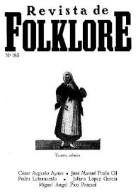Portada:Revista de Folklore. Tomo 16a. Núm. 185, 1996