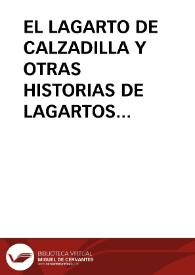 Portada:EL LAGARTO DE CALZADILLA Y OTRAS HISTORIAS DE LAGARTOS / Rodriguez Plasencia, José Luis