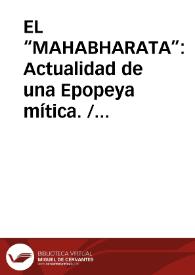 Portada:EL “MAHABHARATA”: Actualidad de una Epopeya mítica. / Herrero, Fernando