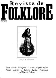 Portada:Revista de Folklore. Tomo 21a. Núm. 242, 2001