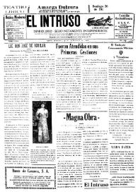 Portada:El intruso. Diario Joco-serio netamente independiente. Tomo LXXV, núm. 7627, domingo 20 de diciembre de 1942