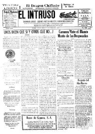 Portada:El intruso. Diario Joco-serio netamente independiente. Tomo LXXV, núm. 7630, sábado 9 de enero de 1943