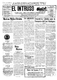 Portada:El intruso. Diario Joco-serio netamente independiente. Tomo LXXV, núm. 7636, sábado 16 de enero de 1943