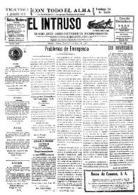 Portada:El intruso. Diario Joco-serio netamente independiente. Tomo LXXV, núm. 7641, viernes 22 de enero de 1943
