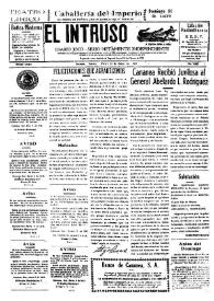 Portada:El intruso. Diario Joco-serio netamente independiente. Tomo LXXV, núm. 7644, martes 26 de enero de 1943