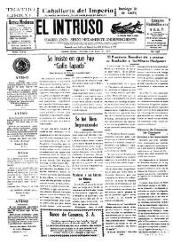 Portada:El intruso. Diario Joco-serio netamente independiente. Tomo LXXVI, núm. 7645, miércoles 27 de enero de 1943