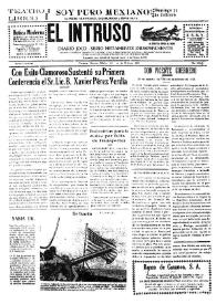 Portada:El intruso. Diario Joco-serio netamente independiente. Tomo LXXVII, núm. 7666, sábado 20 de febrero de 1943