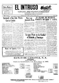 Portada:El intruso. Diario Joco-serio netamente independiente. Tomo LXXVII, núm. 7669, miércoles 24 de febrero de 1943