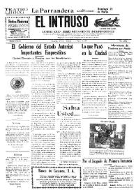 Portada:El intruso. Diario Joco-serio netamente independiente. Tomo LXXVII, núm. 7690, sábado 20 de marzo de 1943