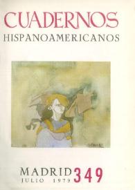 Portada:Cuadernos Hispanoamericanos. Núm. 349, julio 1979