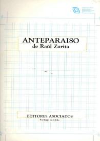 Anteparaíso / Raúl Zurita | Biblioteca Virtual Miguel de Cervantes