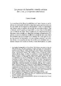 Portada:Las proezas de Esplandián, comedia anónima del s. XVII, y su hipotexto caballeresco / Claudia Demattè