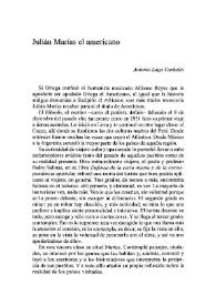 Julián Marías el americano / Antonio Largo Carballo  | Biblioteca Virtual Miguel de Cervantes