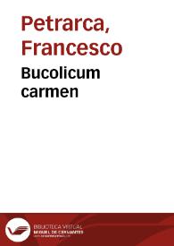 Portada:Bucolicum carmen