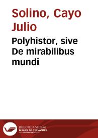 Portada:Polyhistor, sive De mirabilibus mundi